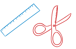 Grundschule Ichenhausen Grafik Lineal und Schere